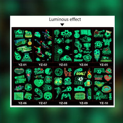 10pcs Glow in the Dark Football Tattoo Stickers - Fan Favorite