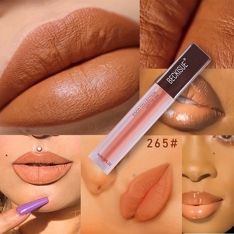 Coffee Nude Matte Velvet Lipstick Set of 5 Dark Light Coffee Lip Glaze