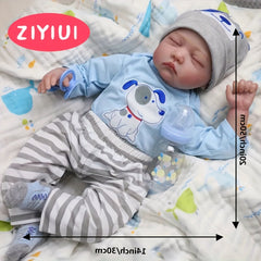 50cm Lifelike Baby Doll with Soft Body And Feeding Kit - Realistic Reborn Boy