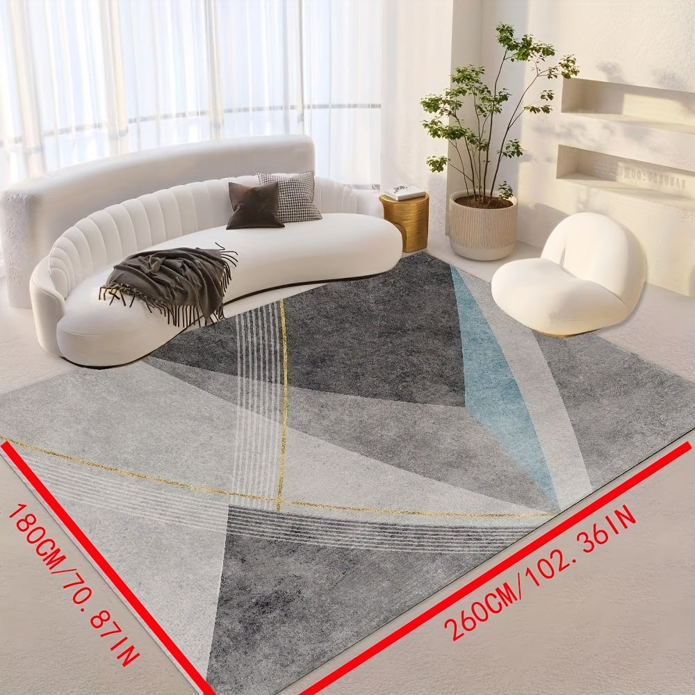 Large Area Rug Living Room Modern Crystal Velvet Non-slip Soft Comfortable Mat
