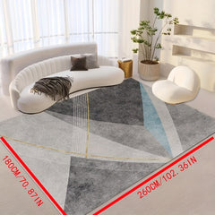 Large Area Rug Living Room Modern Crystal Velvet Non-slip Soft Comfortable Mat