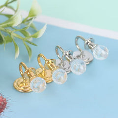 1:12 Mini Dollhouse Crystal Wall Lamp Models (Golden and Silvery)