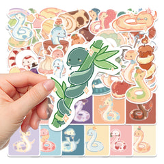Set of 50 Snake Stickers for Phone Tablet and More