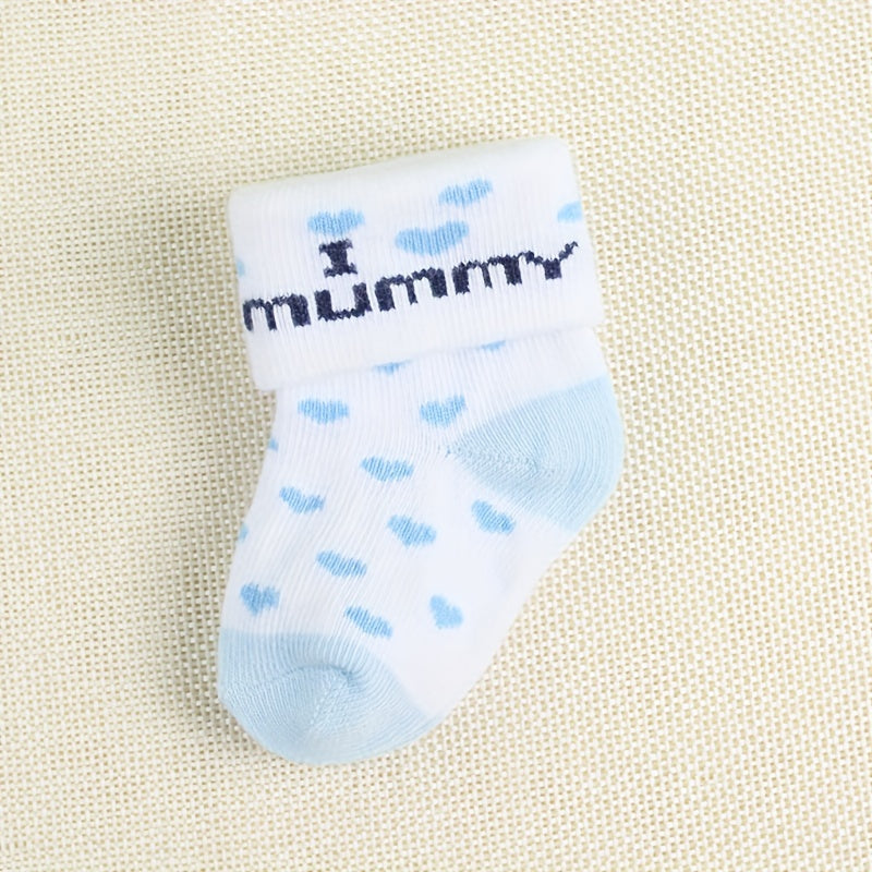 3 Pairs of Boys' Socks 0-3 Months - I Love Dad and Mom