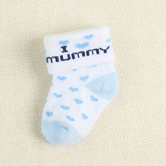 3 Pairs of Boys' Socks 0-3 Months - I Love Dad and Mom