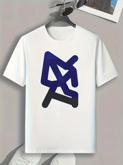Symbol Print Men's Graphic T shirt Casual Comfy Tees For Summer Mens Clothing