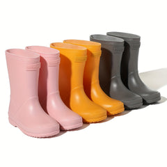 Solid High Top Rain Boots for Kids