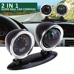 2-in-1 Car Compass Ornament