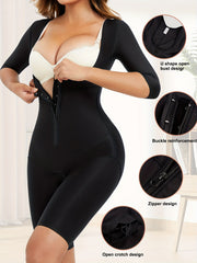 Zipper Shaping Romper Tummy Control Butt Lifting Compression Body Shaper