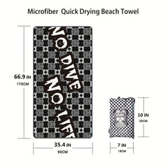 Turbo Microfiber Beach Towel Quick Drying Sand Proof Swim Towel