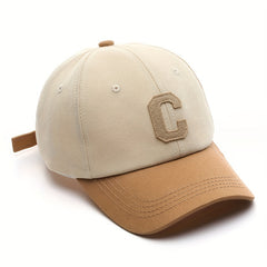 Unisex Cotton Baseball Cap Snapback Hat C Patch Sun Visors Caps