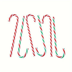 12pcs Christmas Crutch Tree Hanging Decoration Wavy Candy Toy Bundle