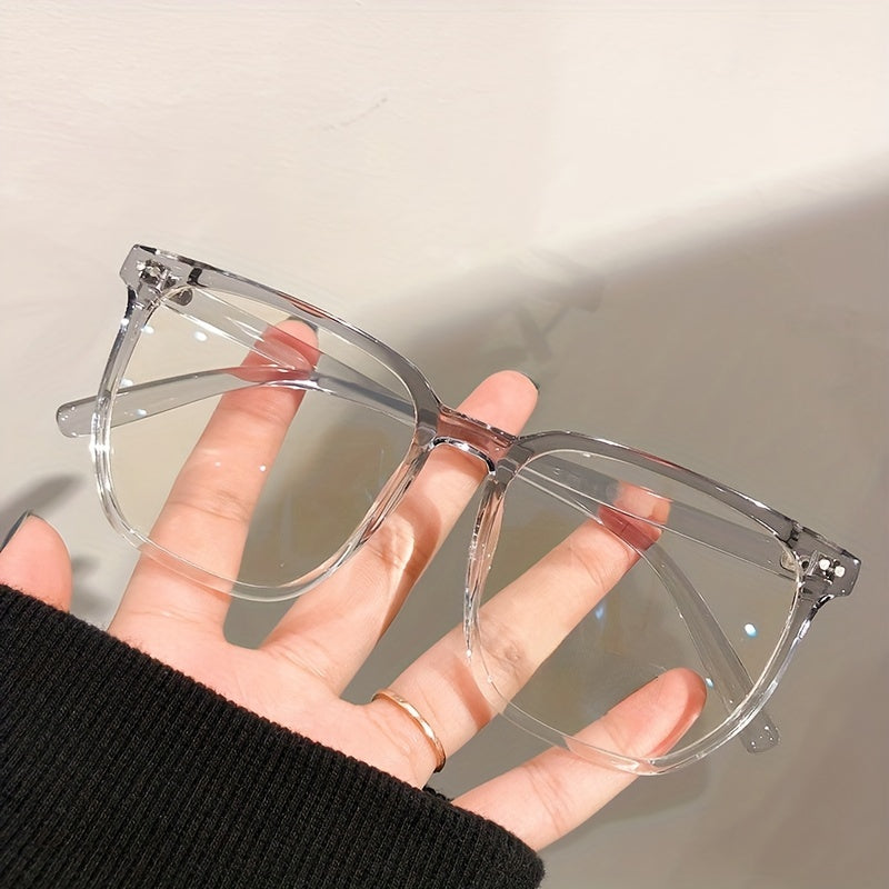 Square Anti Light Glasses For Women Men Casual Jelly Frame