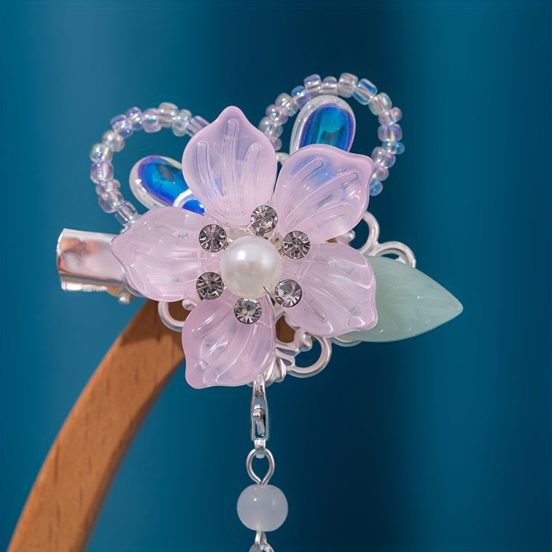 Children's Pink Fairy Hair Clip Tassel Hair Accessories