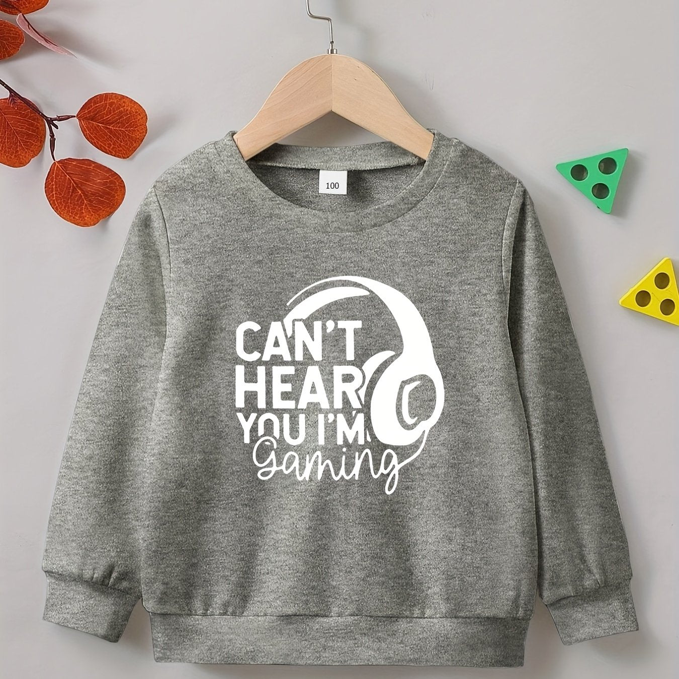 CAN'T HERE I'M GAMING Boys Sweatshirt