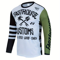 Men's Block Long Sleeve Motorcycle Off road T shirt