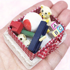 Dollhouse Bear Box Scene Props Micro Decor for OB11 Dolls