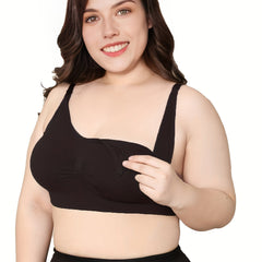 Sports Bra Women's Plus Solid Ribbed