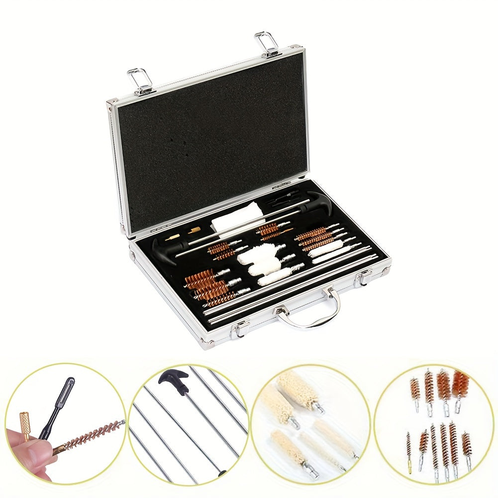 24pcs Heavy Duty Cleaning Kit Brush Tool Aluminum Alloy Cleaning