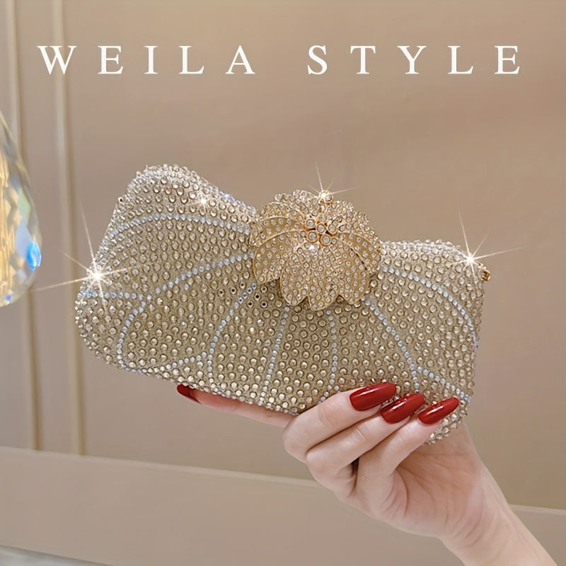 Rhinestone Evening Clutch Handbag for Weddings