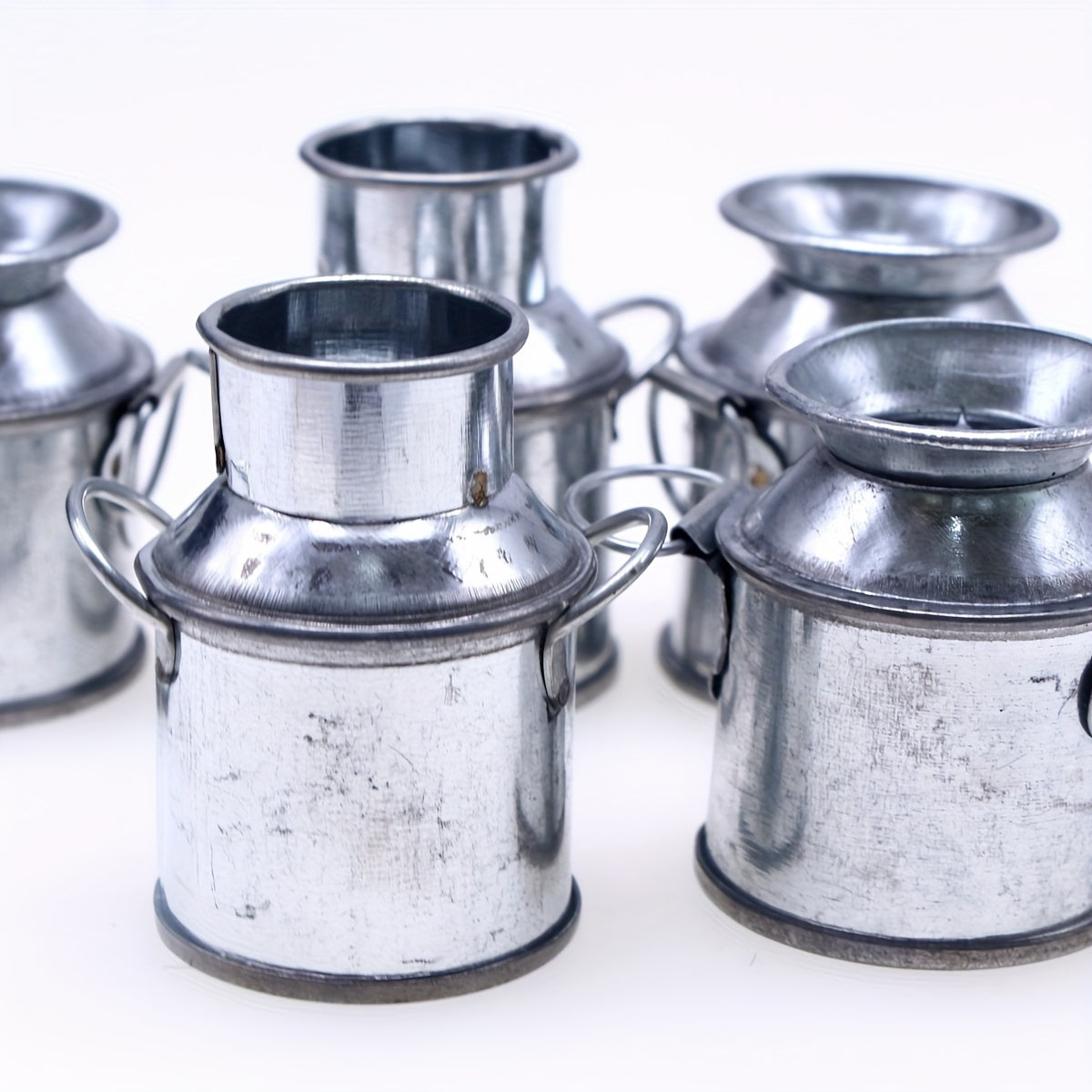 Mini Tin Flower Pot Gardening Scene Small Milk Pot Iron Bucket Flower Arrangemen