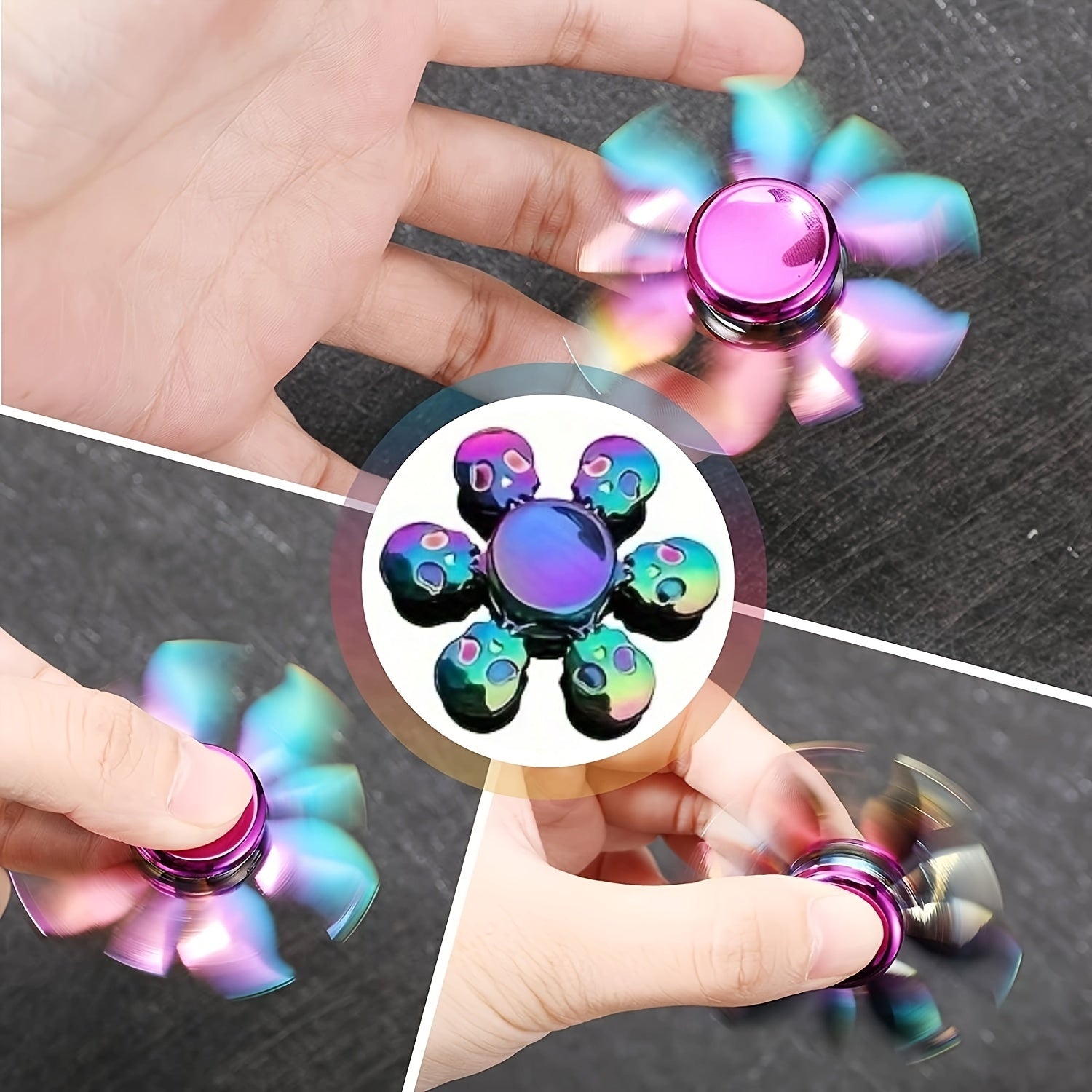 Colorful Fidget Spinner Metal Hand Spinner For Adults Anxiety Relief Toy