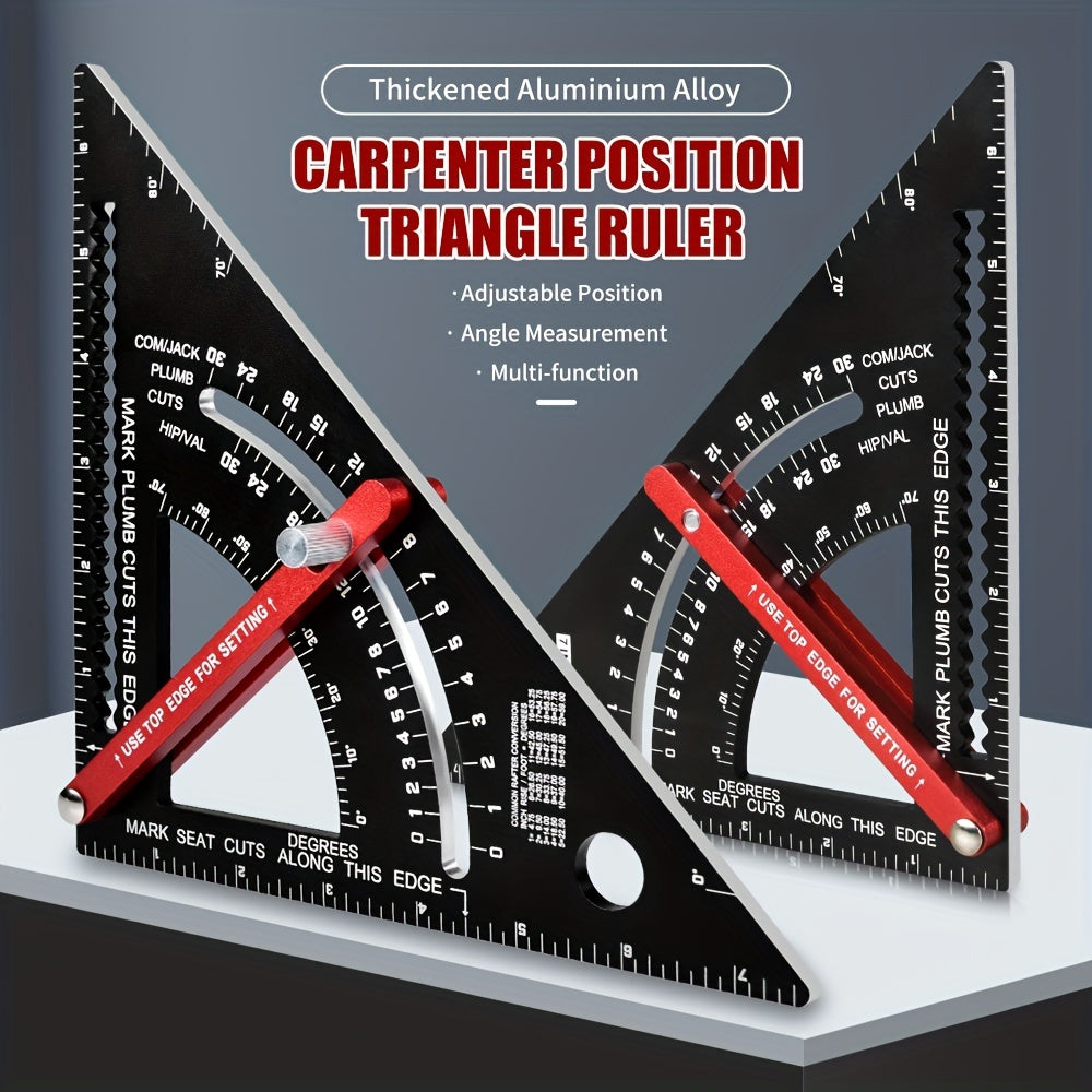 Aluminum Alloy Triangle Angle Protractor & Speed Square Measuring Ruler