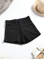Girls High Waist Slim Denim Shorts for Summer