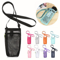 Sport Water Bottle Mesh Cup Sleeve with Strap