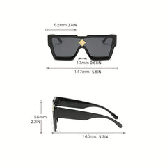 Men's Street Style Large Frame Square Sunglasses UV400