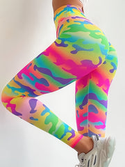 High Waisted Yoga Leggings with Graphic Print