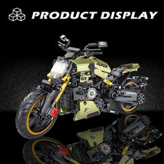 Motorbike Supercar 1260 Blocks Racing Vehicle Building Toy