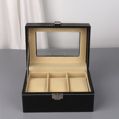 3 Slots Watch Collector With PU Leather