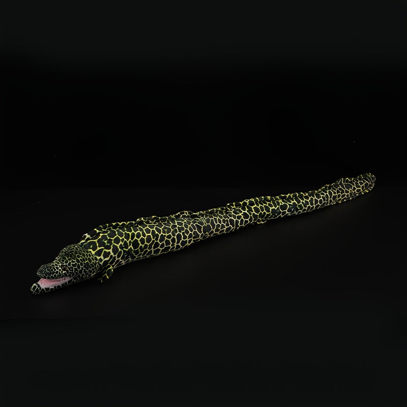 Realistic Green Leopard Print Conger Eel Plush Toy 39.76in