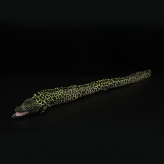 Realistic Green Leopard Print Conger Eel Plush Toy 39.76in