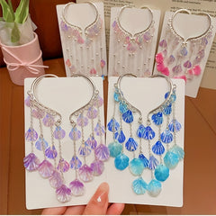 Mermaid Princess Tassel Ear Cuff Earrings for Girls
