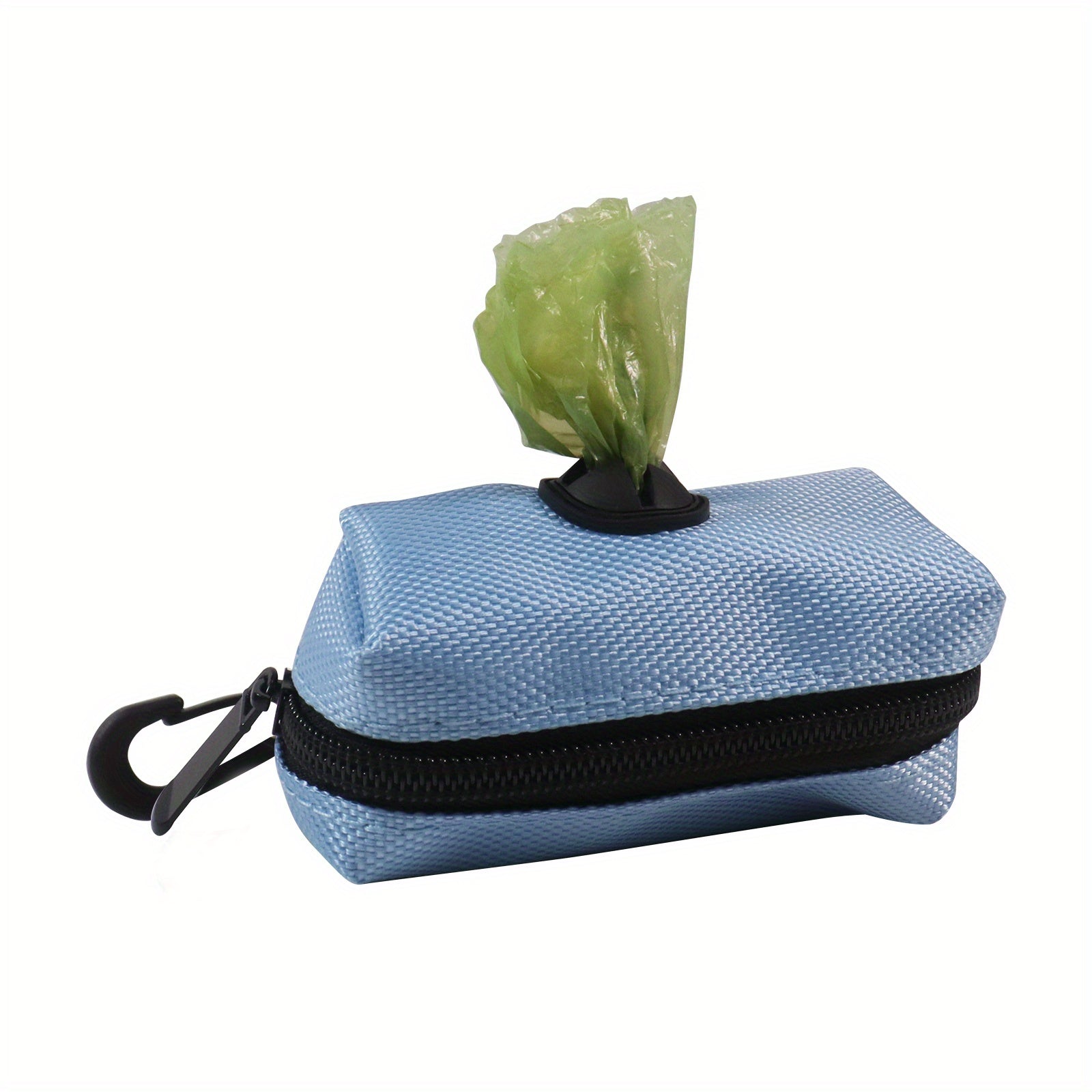 Dog Poop Bag Holder For Leash With Zipper Soft Fabric