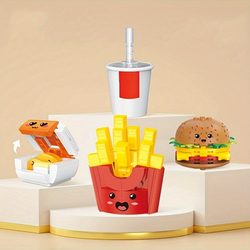 261pcs Burger Fries Chicken Building Block Toys