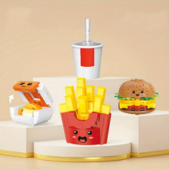 261pcs Burger Fries Chicken Building Block Toys