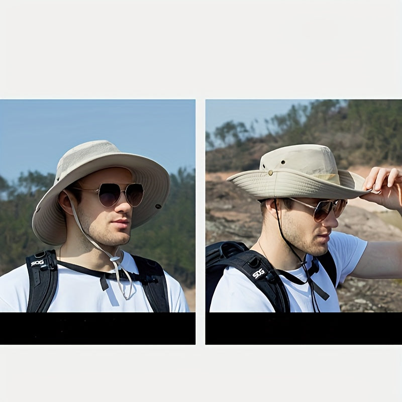 Men's Breathable Bucket Hat Wide Brim Sun Hat