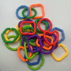 Geometric Chain Buckles Toy Puzzle Bright Colors Shapes Training Toys