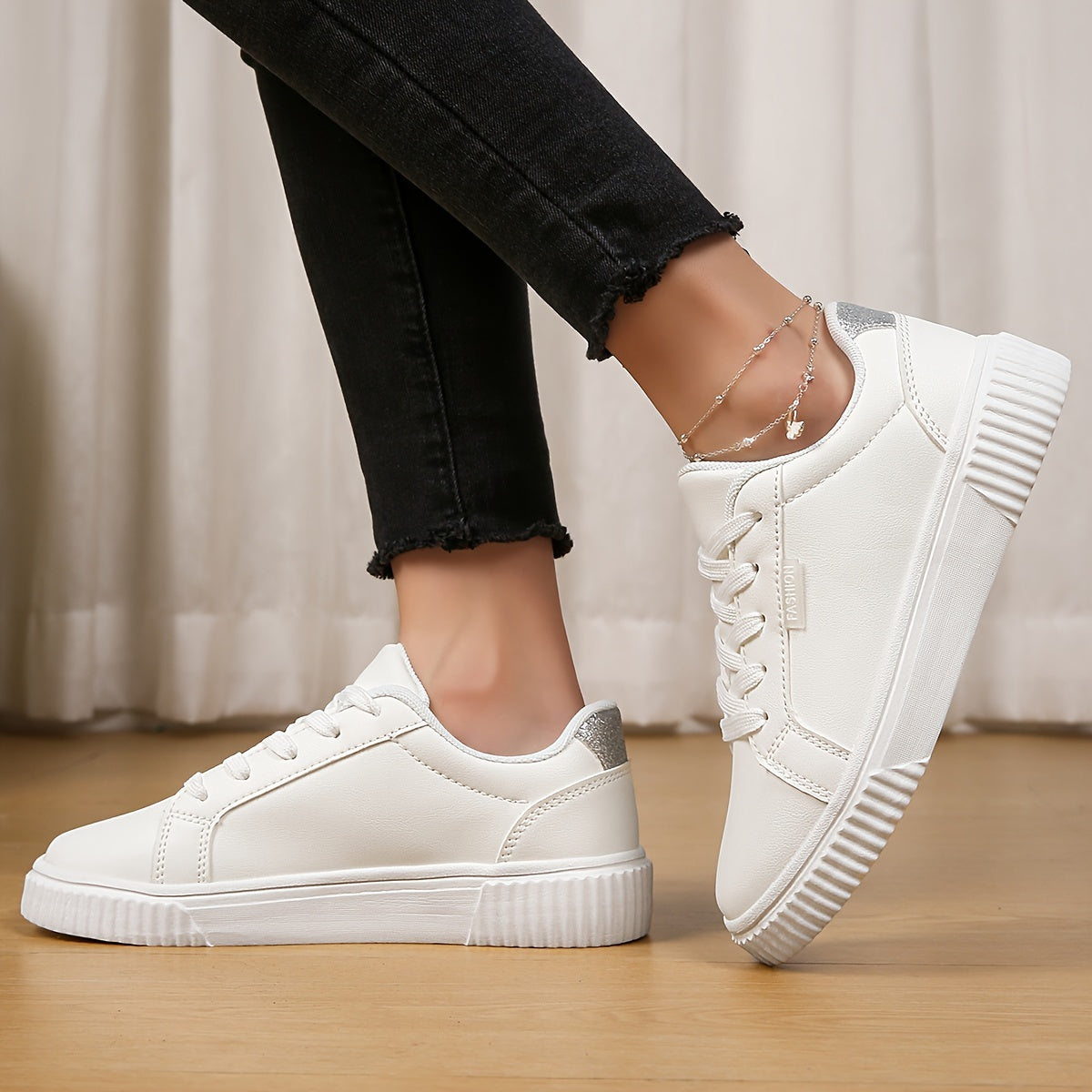 Women's Solid Skate Shoes Casual Non slip Outdoor Sports Comfortable Shoes