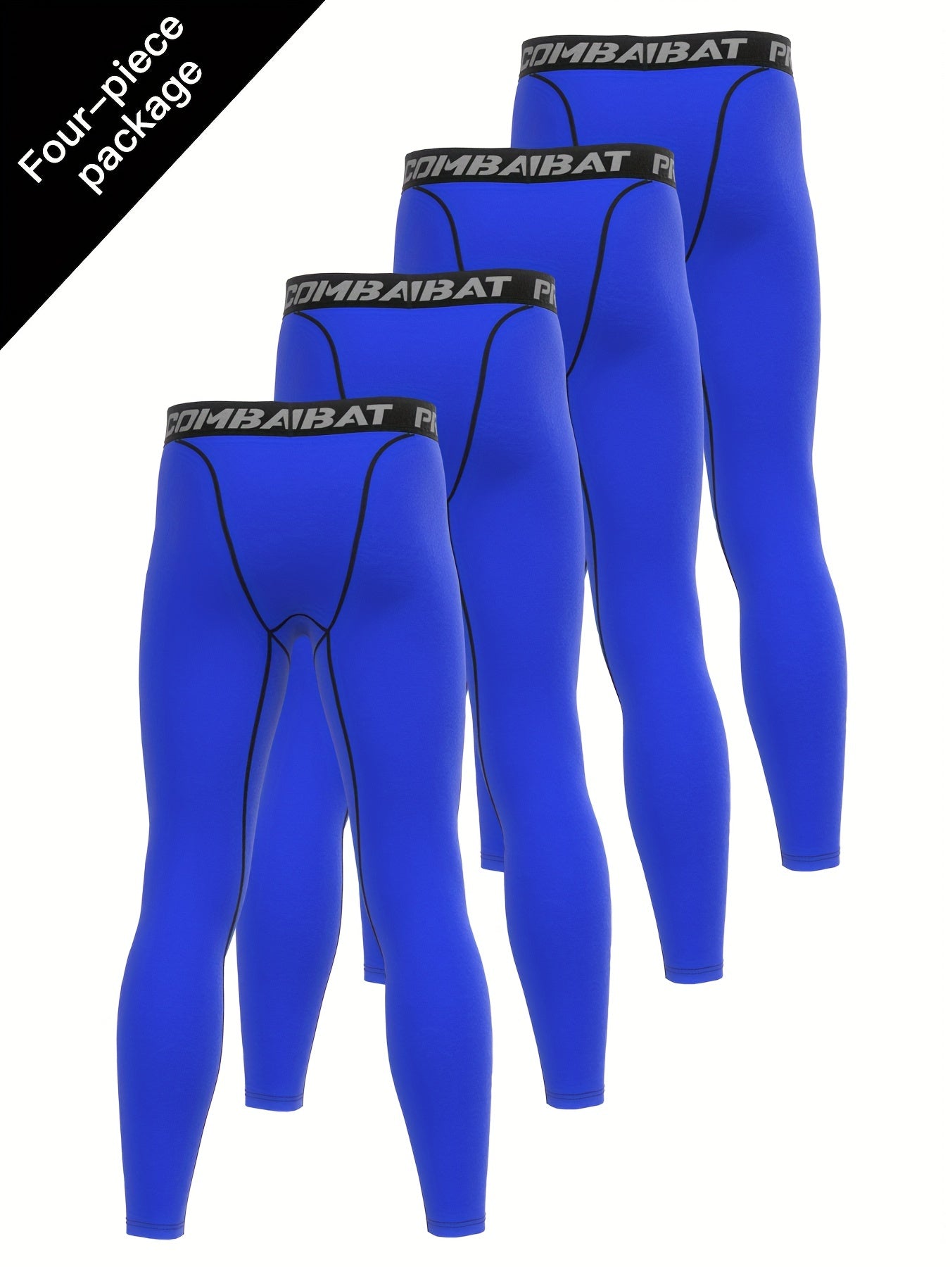 Men's Solid Leggings Active Sports Compression Pants