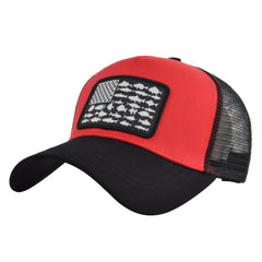 American Fish Flag Baseball Cap for Fishing and Hiking