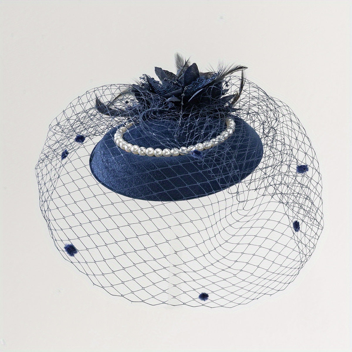 Feather Mesh Veil Fascinators Pillbox Hat 20s Vintage Tea Party Fascinator