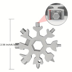 18 in 1 Snow Tool Card Multifunctional Snow Screwdriver Snow Wrench & Snowflake