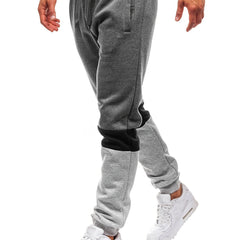 Men's Patchwork Drawstring Sports Sweatpants