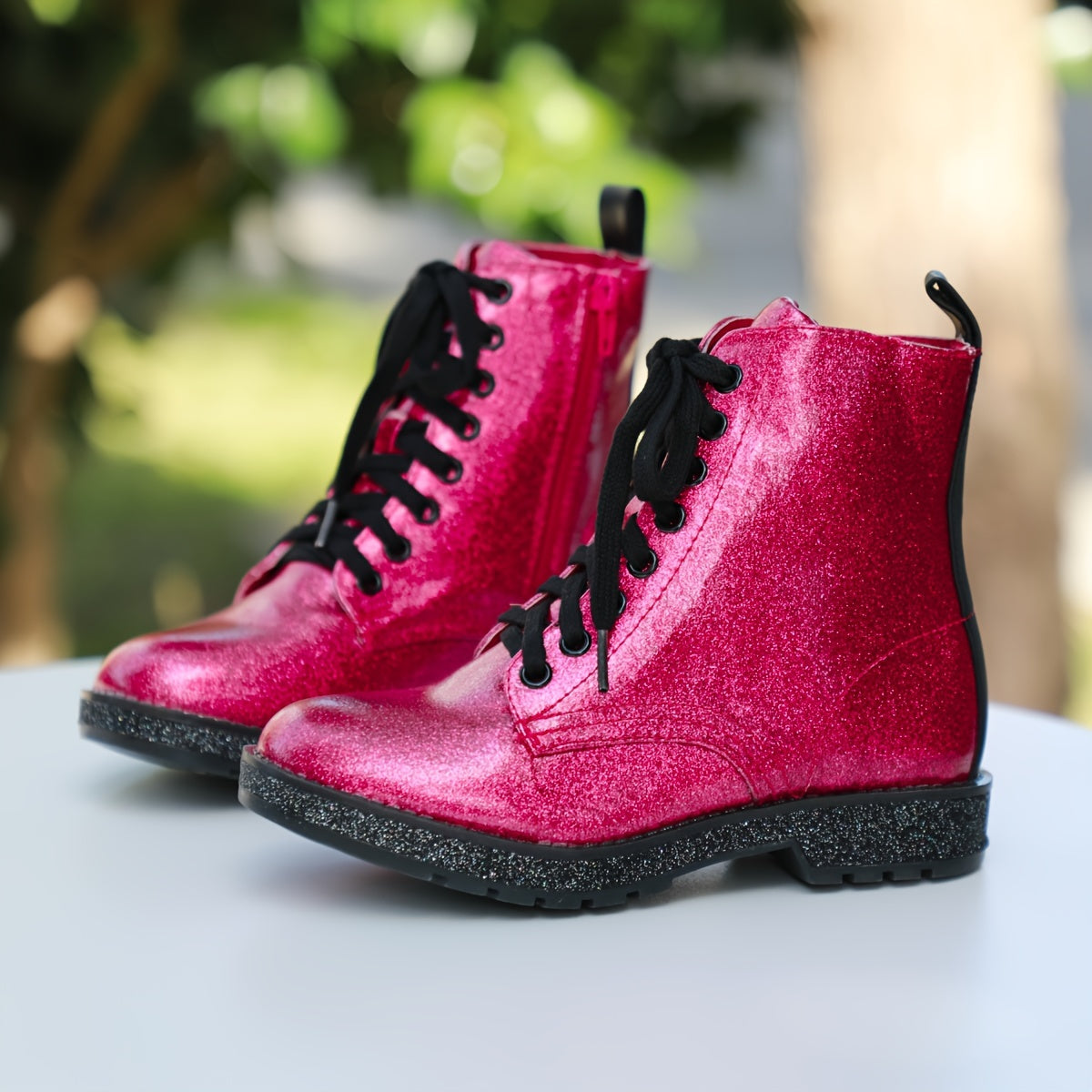 Flower Print Dress Boots for Girls Non-slip Comfortable Shoes