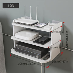 Adjustable TV Top Shelf Set Top Box Bracket Holder