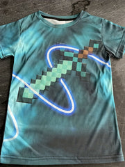 Boys Sword Graphic T-Shirt - Slim Fit Tee for Casual & Outdoor Wear